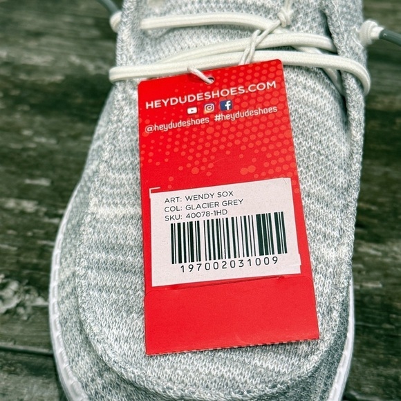 Hey Dude Wendy Sox Slip On Shoes Comfy Glacier Grey Womens‎ Size 6 NEW - Picture 5 of 10